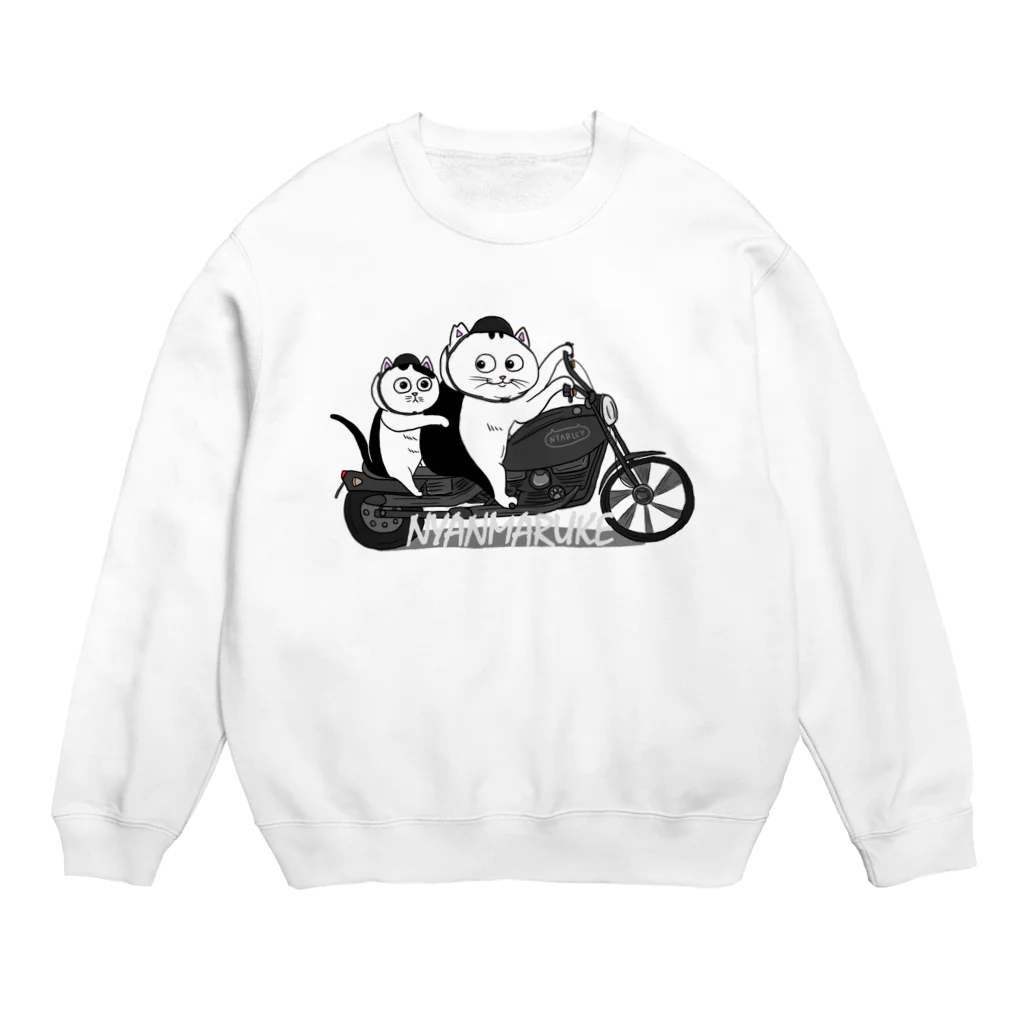 にゃんまるけのニャイカー Crew Neck Sweatshirt