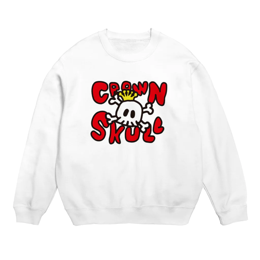 HSMT design@NO SK8iNGのCROWN SKULL Crew Neck Sweatshirt