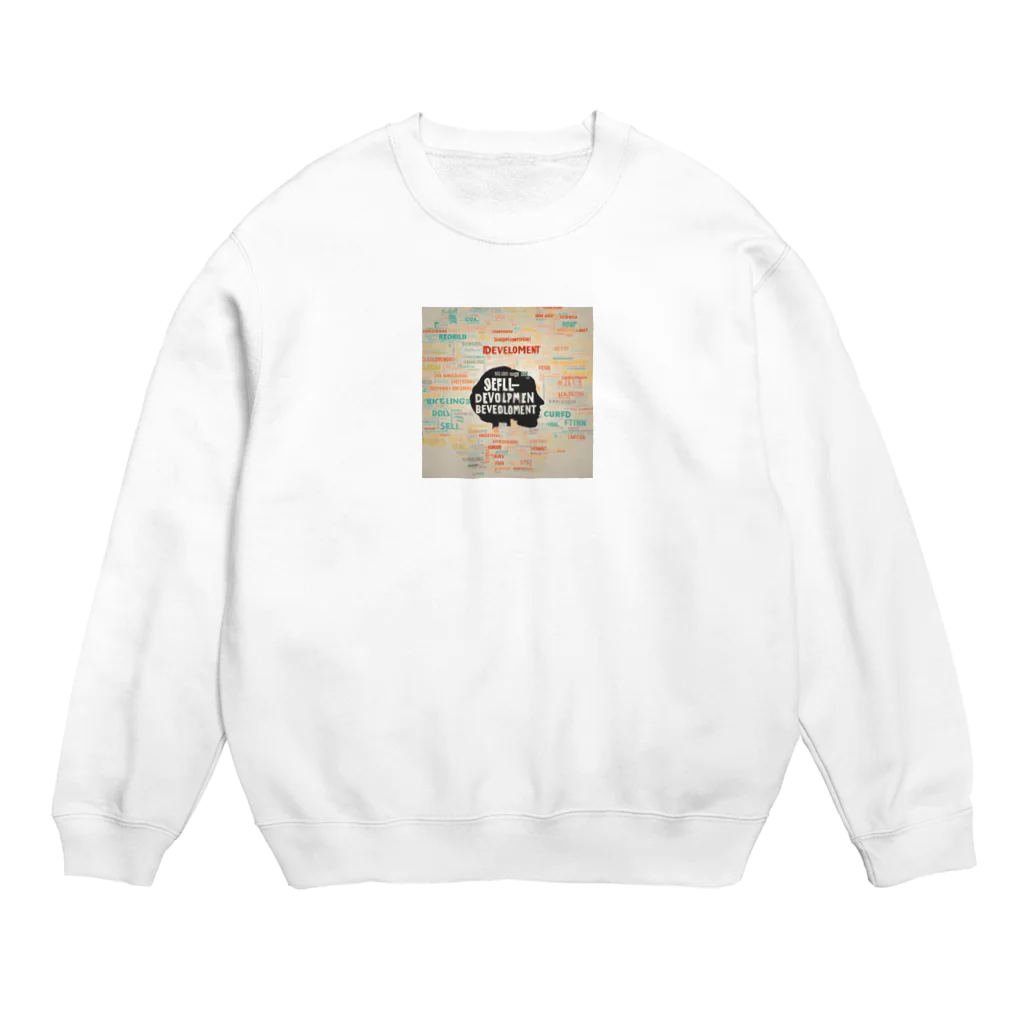 ともぶこのがんばるマン Crew Neck Sweatshirt