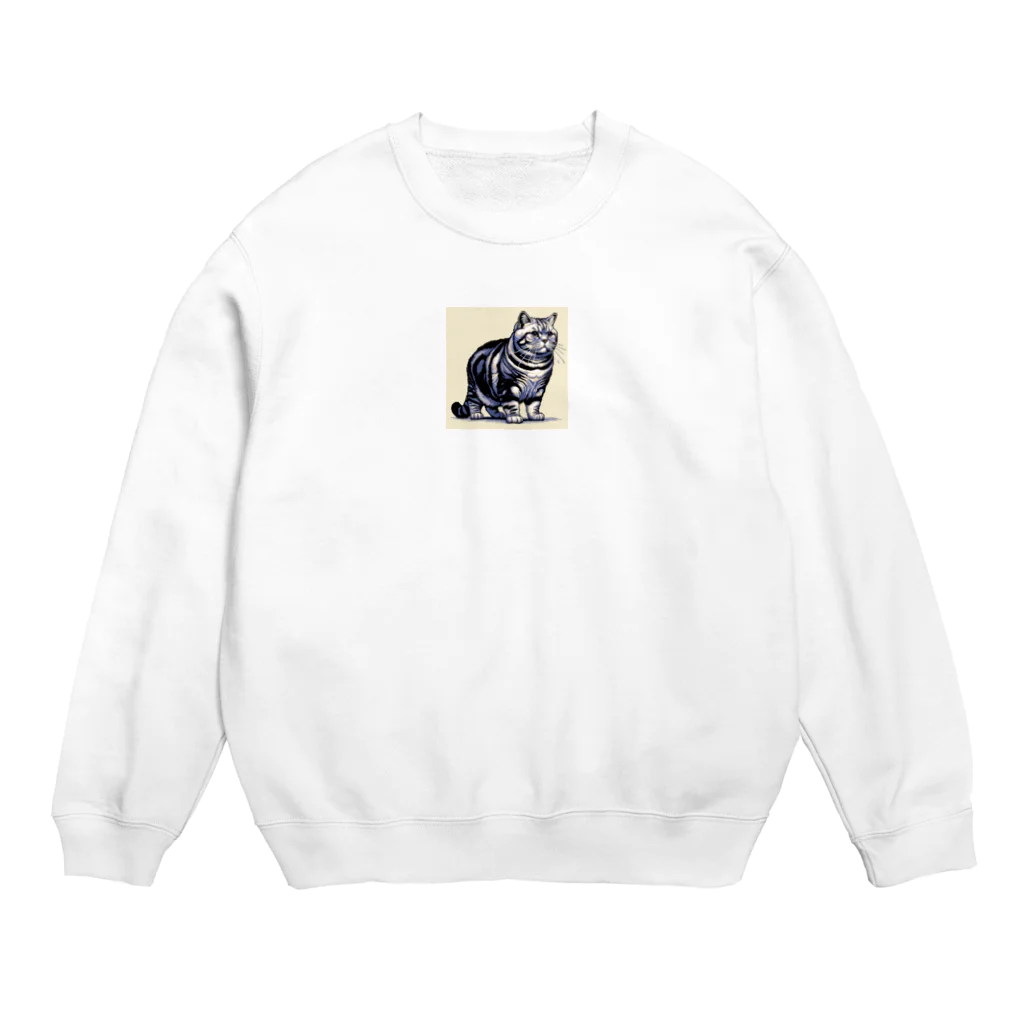 ドット絵、ゲーム好き必見🥰のピクセルアートアメリカンショートヘア Crew Neck Sweatshirt