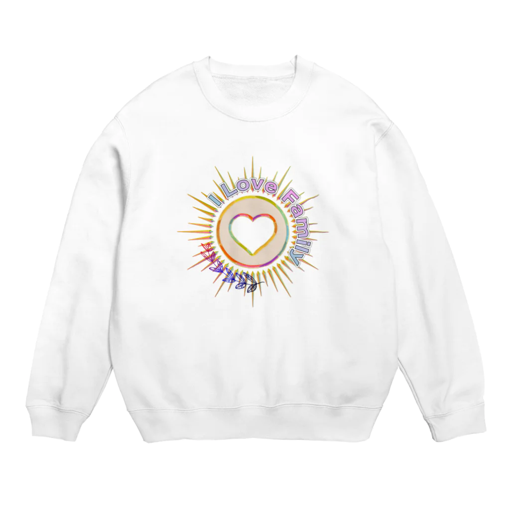 MATORAMIのI Love Family Crew Neck Sweatshirt