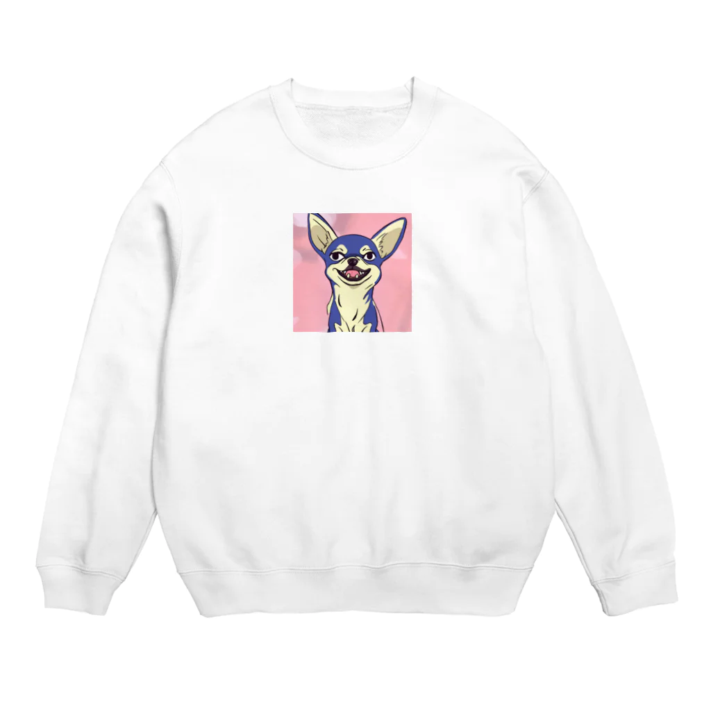 kuchibueyaのチワワ　 Crew Neck Sweatshirt