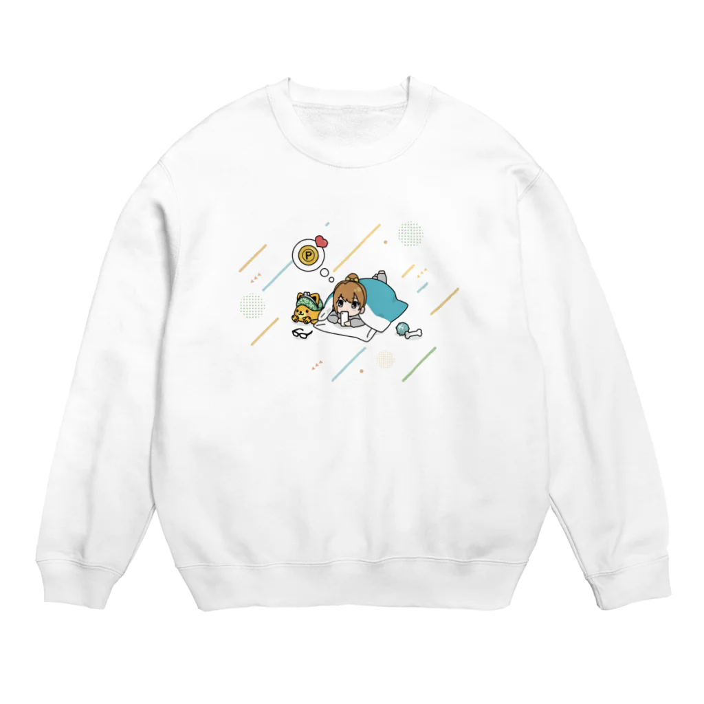 ポイントインカム official shopのポイ活たいむ Crew Neck Sweatshirt