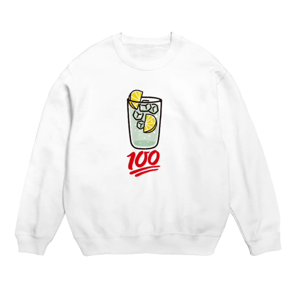 tonikakusakeのレモンサワー100点 大きいロゴ Crew Neck Sweatshirt