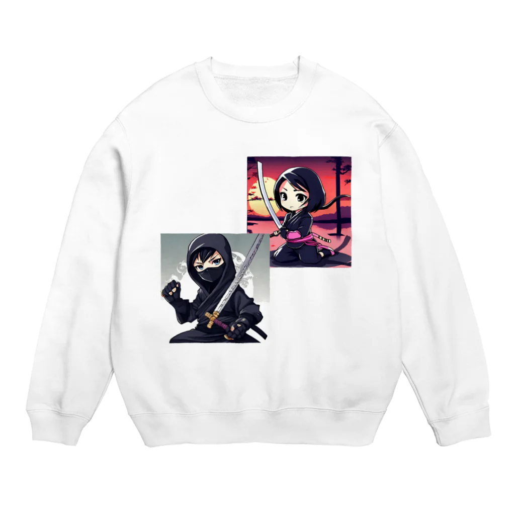 tyak35の忍者　くのいち Crew Neck Sweatshirt