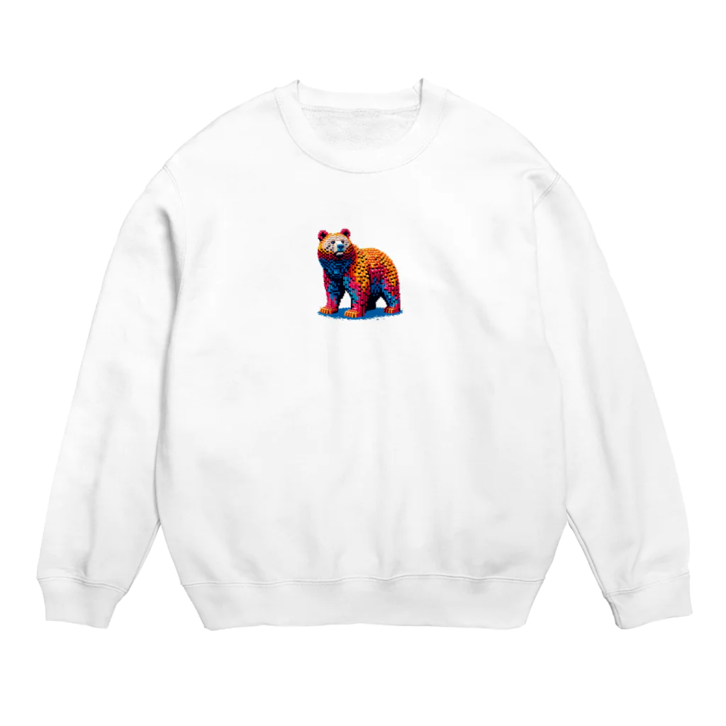 raio-nのレゴ風の熊くん Crew Neck Sweatshirt