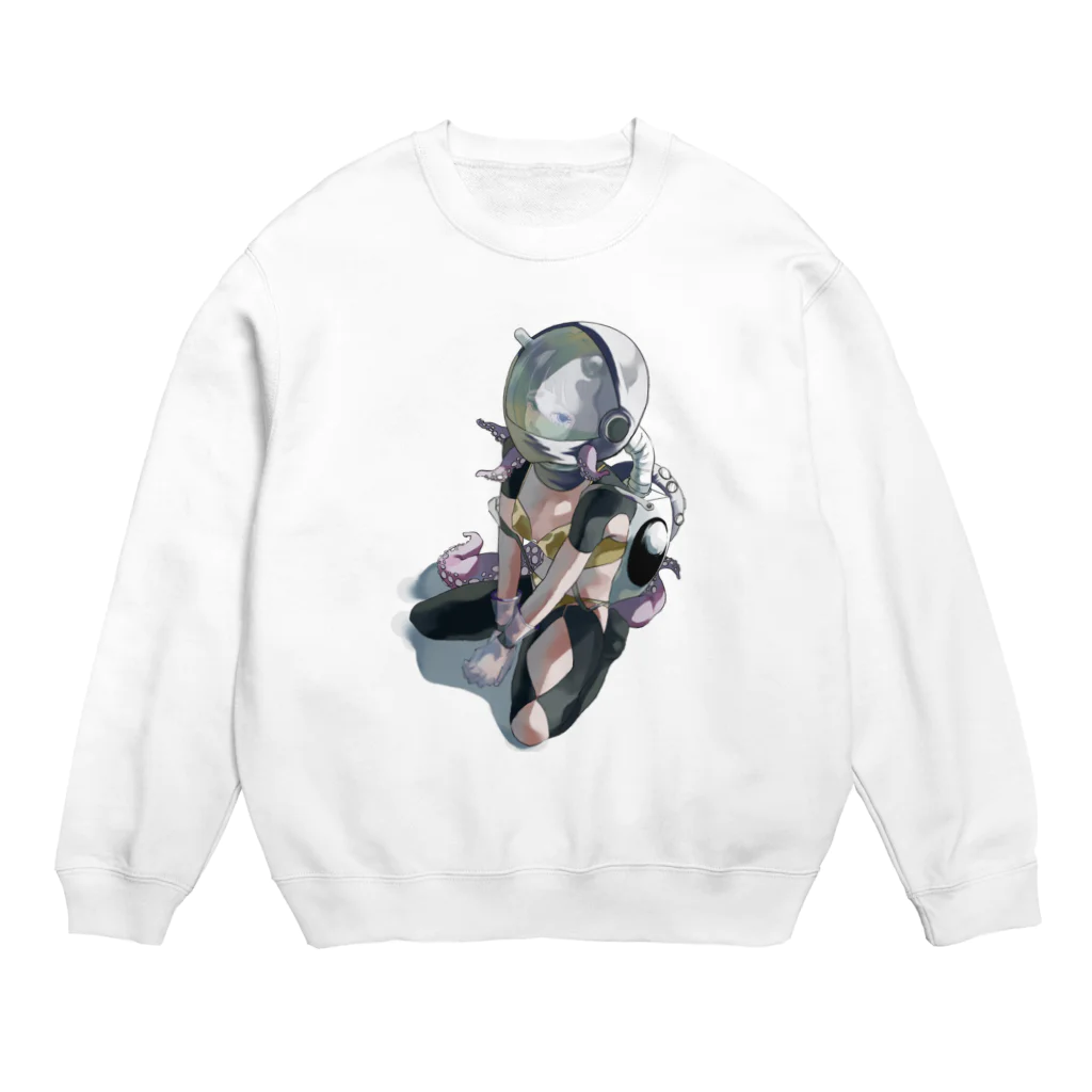 埃っぽいおみせの宇宙ちゃん Crew Neck Sweatshirt