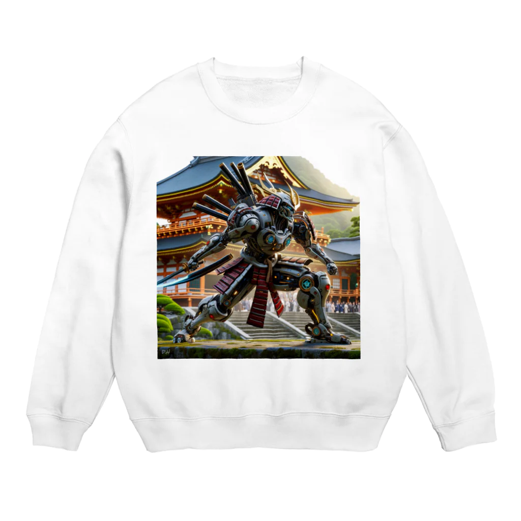 こまイヌ屋たちの十二神将バサラロボ Crew Neck Sweatshirt