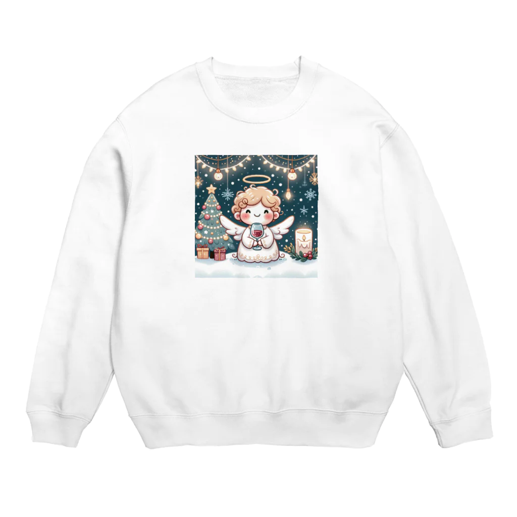 たまき工房の呑(どん)天使のクリスマスデフォルメ Crew Neck Sweatshirt