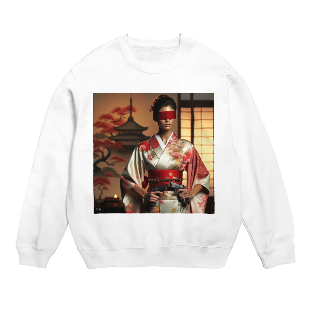 こまイヌ屋たちの二丁拳銃の女 Crew Neck Sweatshirt