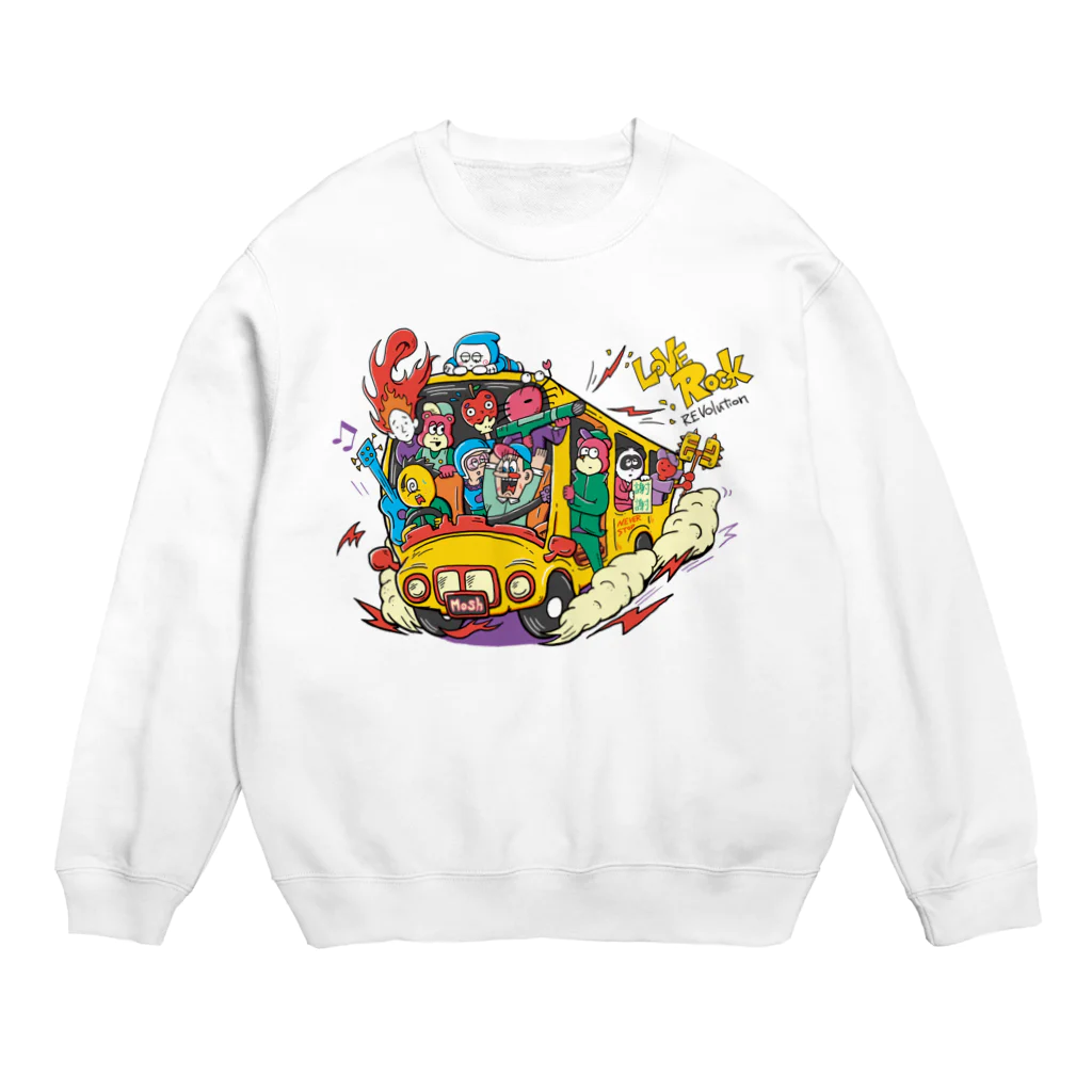 昼間寝てる店のモッシュバス Crew Neck Sweatshirt