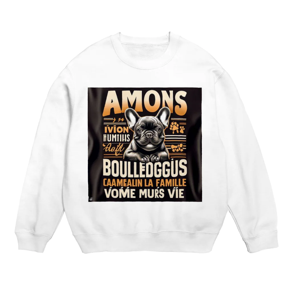 ChicCanvas Boutiqueの一生涯のパートナーFrench Bulldog Crew Neck Sweatshirt