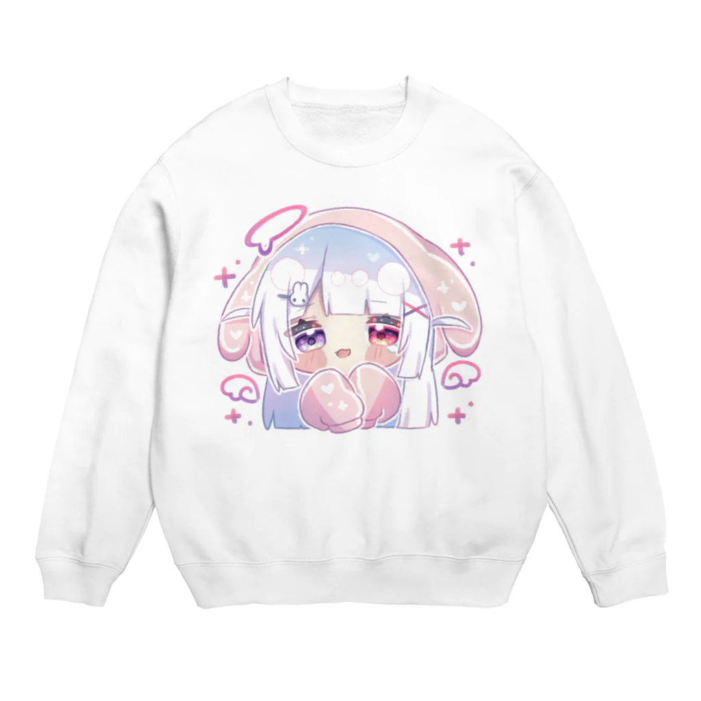 みなづき。のうさ耳パーカーちゃん(うるうる) Crew Neck Sweatshirt