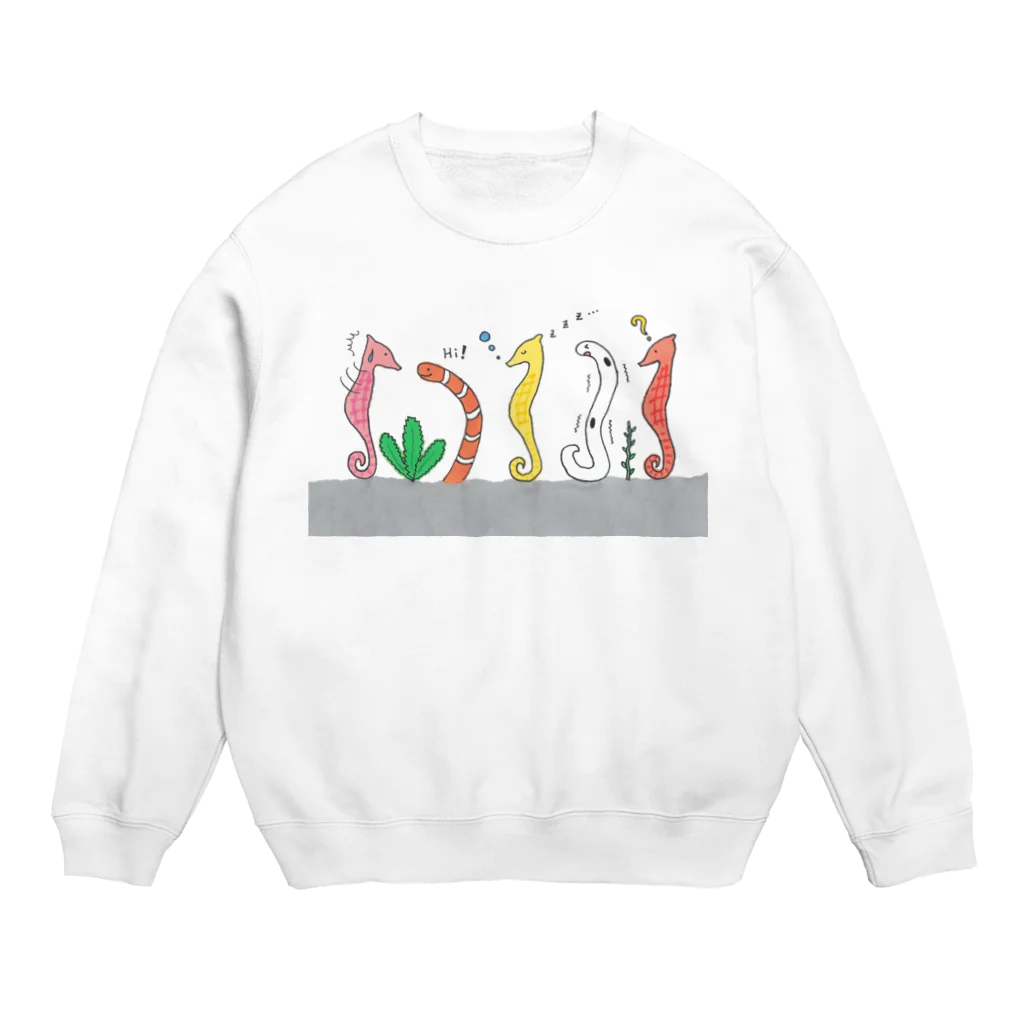 森図鑑の[森図鑑] 仲間に入れて（背景なし） Crew Neck Sweatshirt