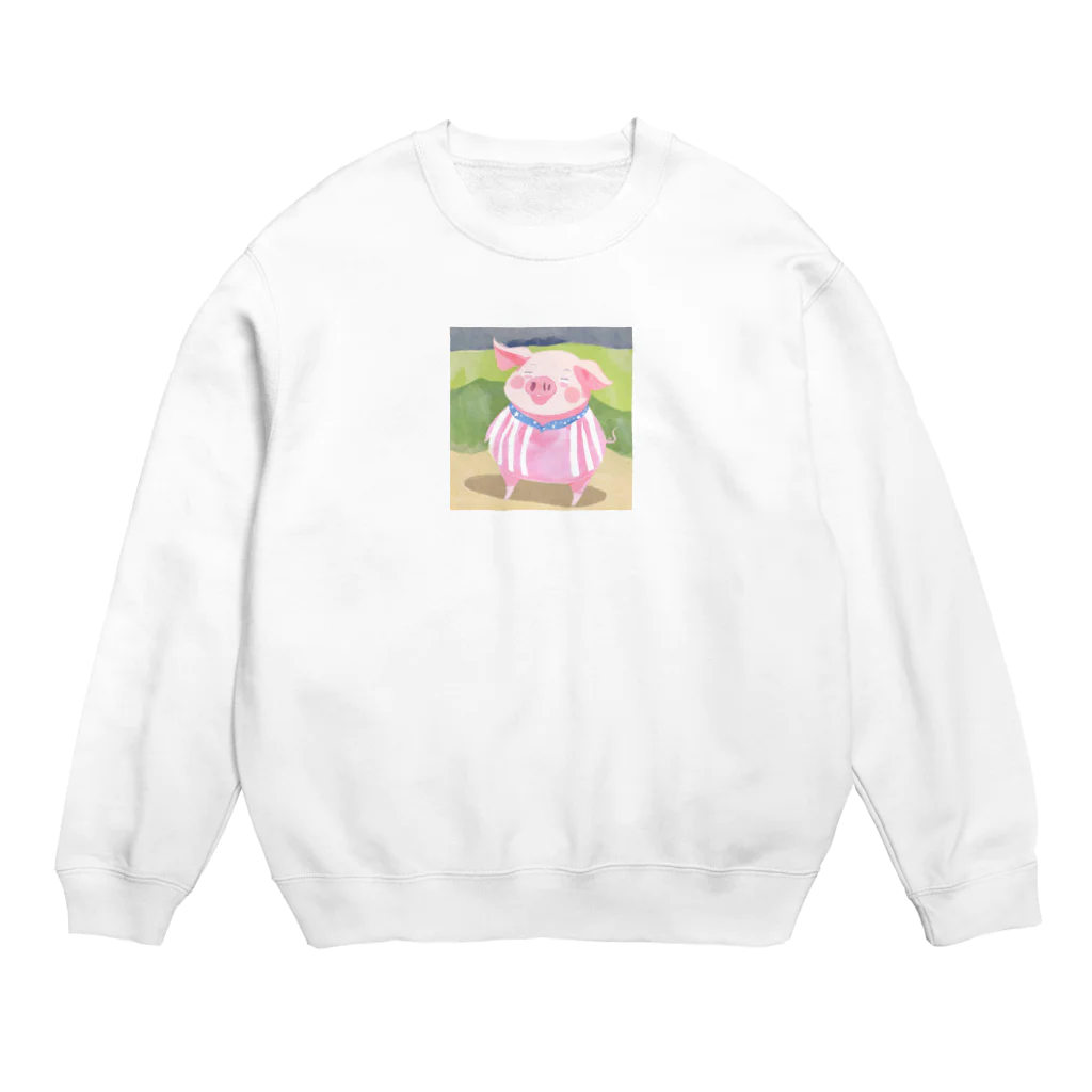 Yumexの豚のブーちゃん Crew Neck Sweatshirt