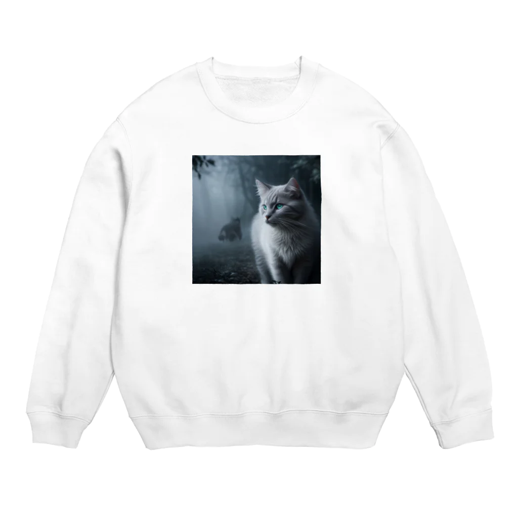 ZZRR12の「境界を見つめる猫の眼差し」 Crew Neck Sweatshirt