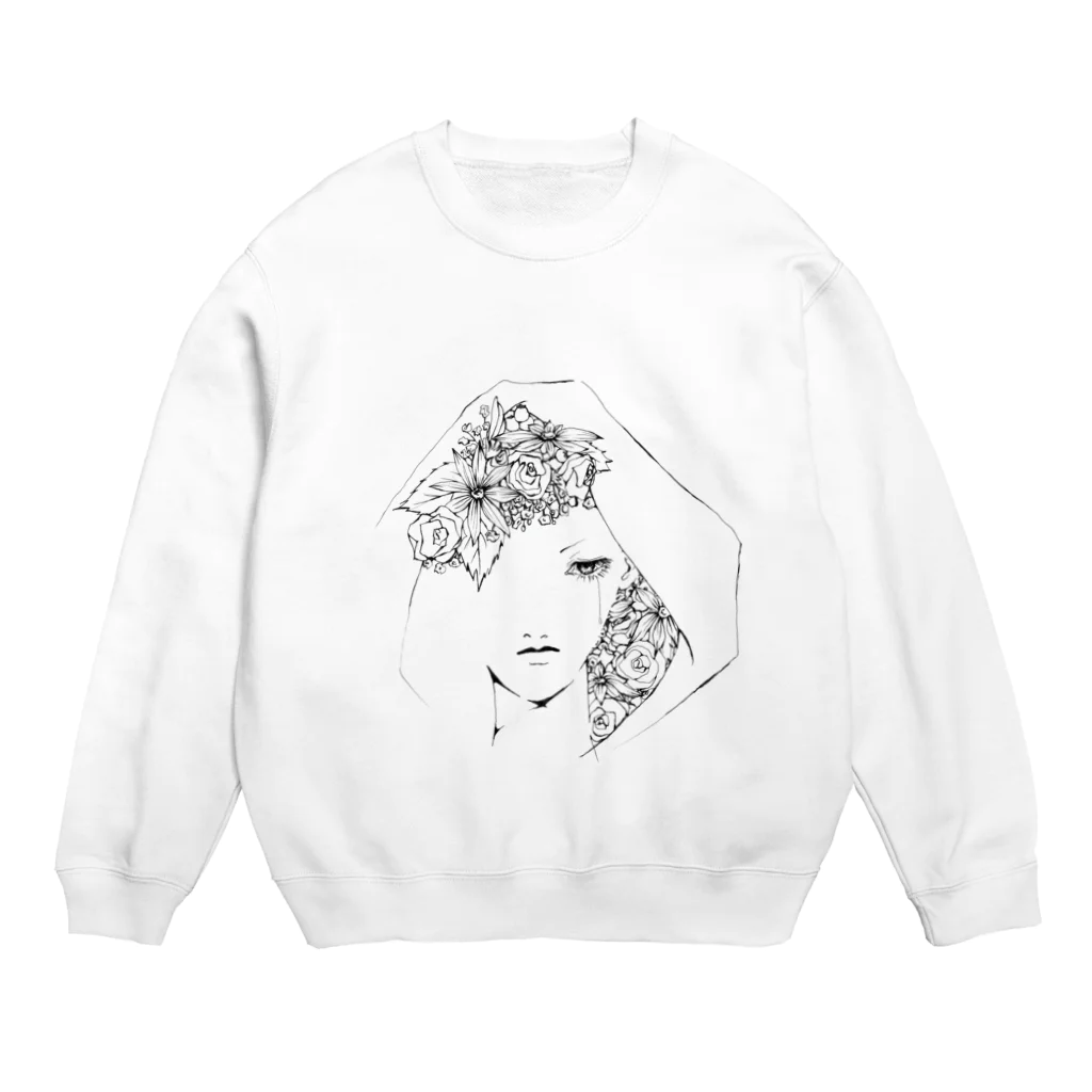 halfasleepの再会の花 Crew Neck Sweatshirt