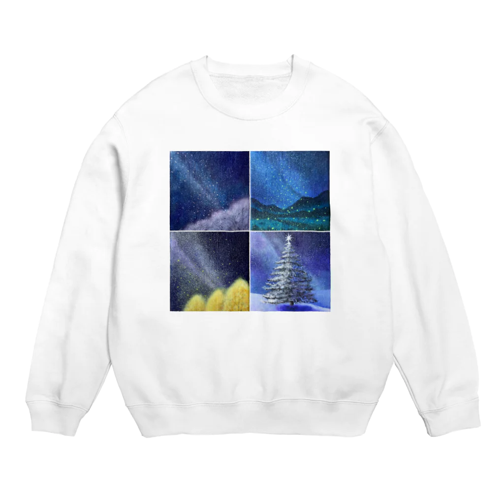 KEIKO's art factoryの「四季と星」の4部作 Crew Neck Sweatshirt