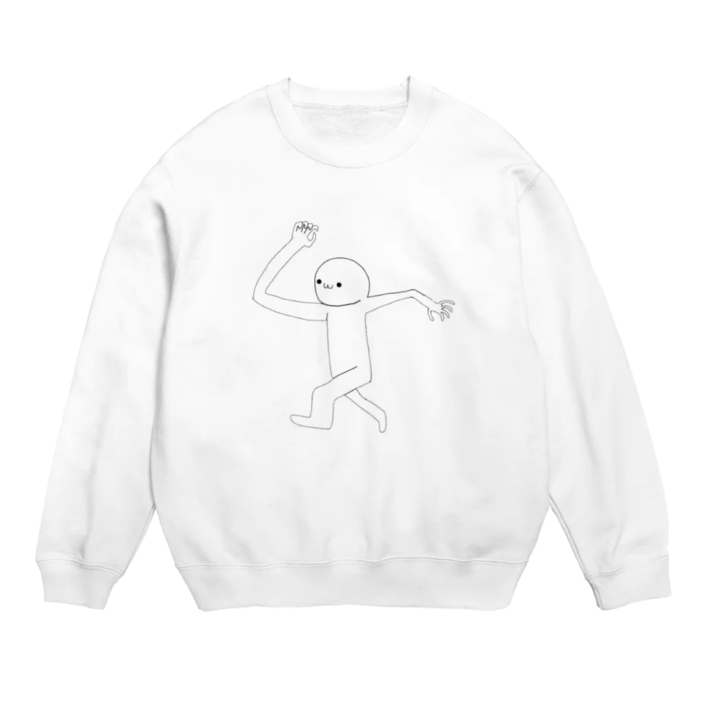 ぱけまるの【ぱけぐっず。】走るぱけ Crew Neck Sweatshirt