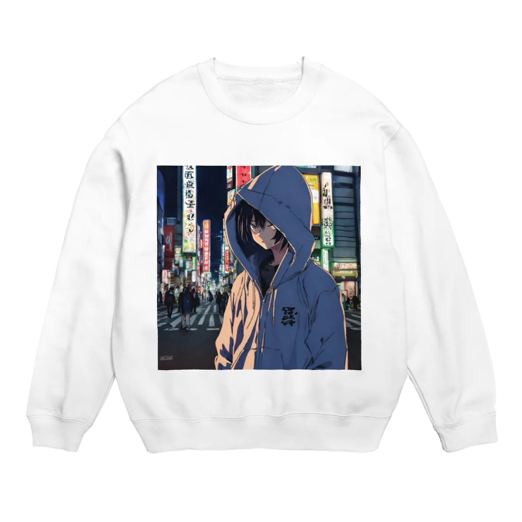 El Sol 85のパーカーフードの少女　池袋編 Crew Neck Sweatshirt