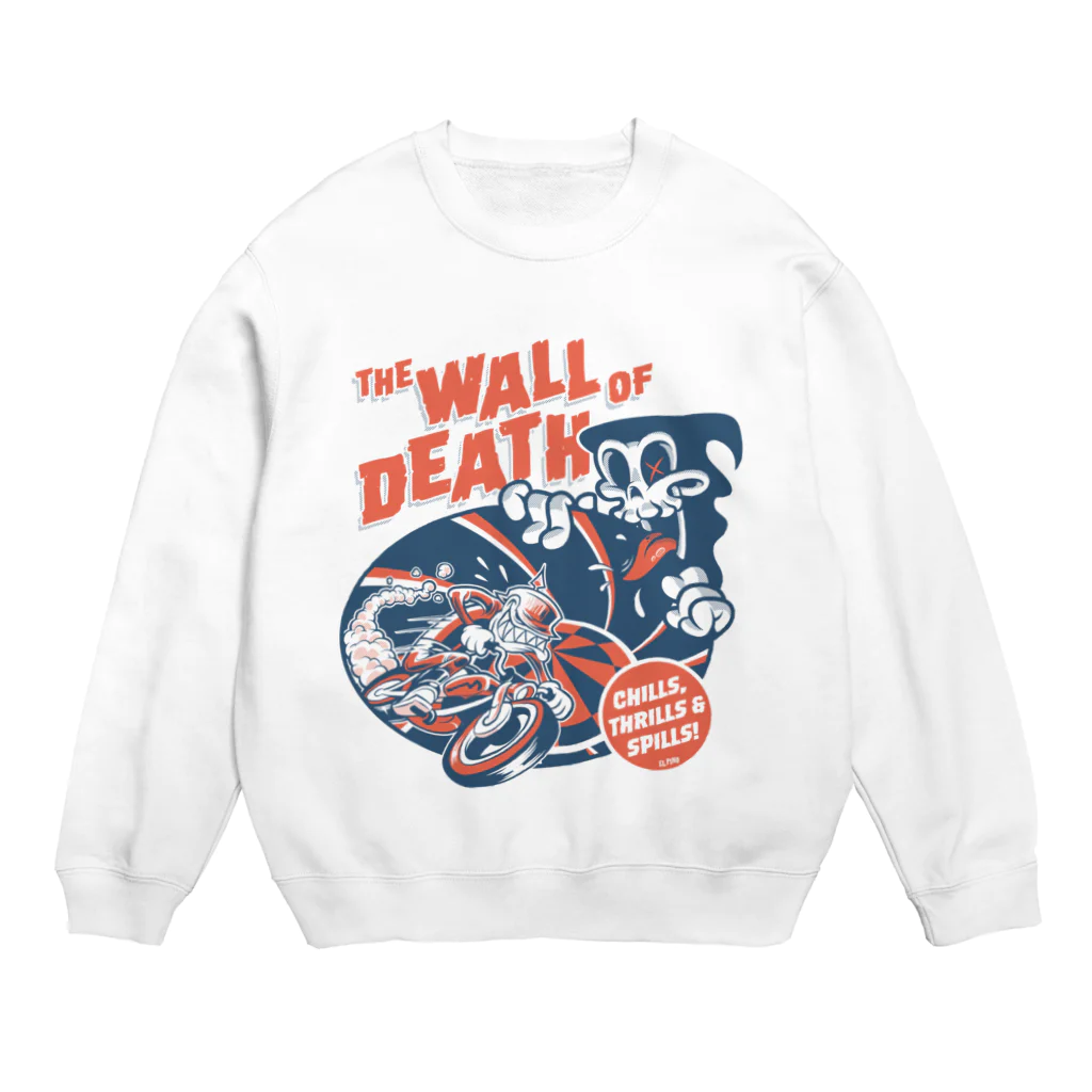 El Pinoのthe Wall of Death : Navy / Red スウェット