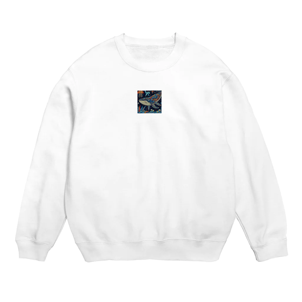 カエル2号のクジラ君 Crew Neck Sweatshirt