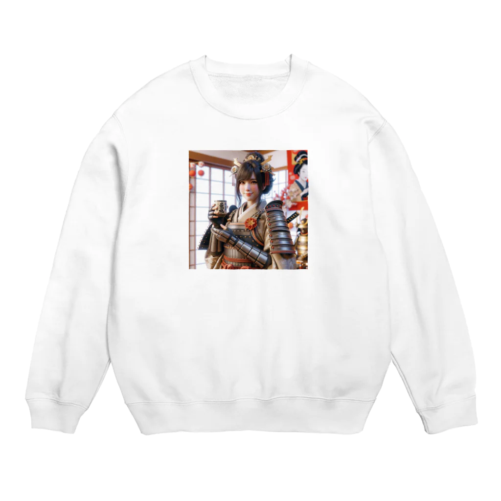 たまき工房の呑(どん)女武士の正月 Crew Neck Sweatshirt