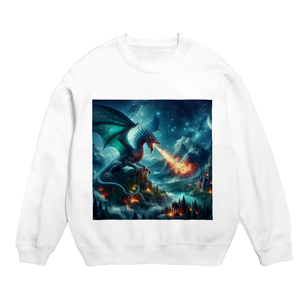 bui0000の幻獣　ドラゴン2 Crew Neck Sweatshirt