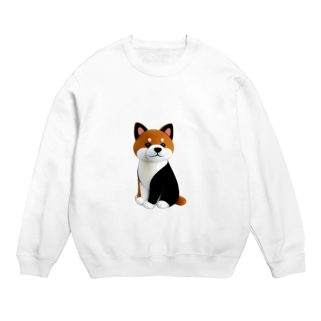 ヤマネコのキリッとした柴犬は Crew Neck Sweatshirt