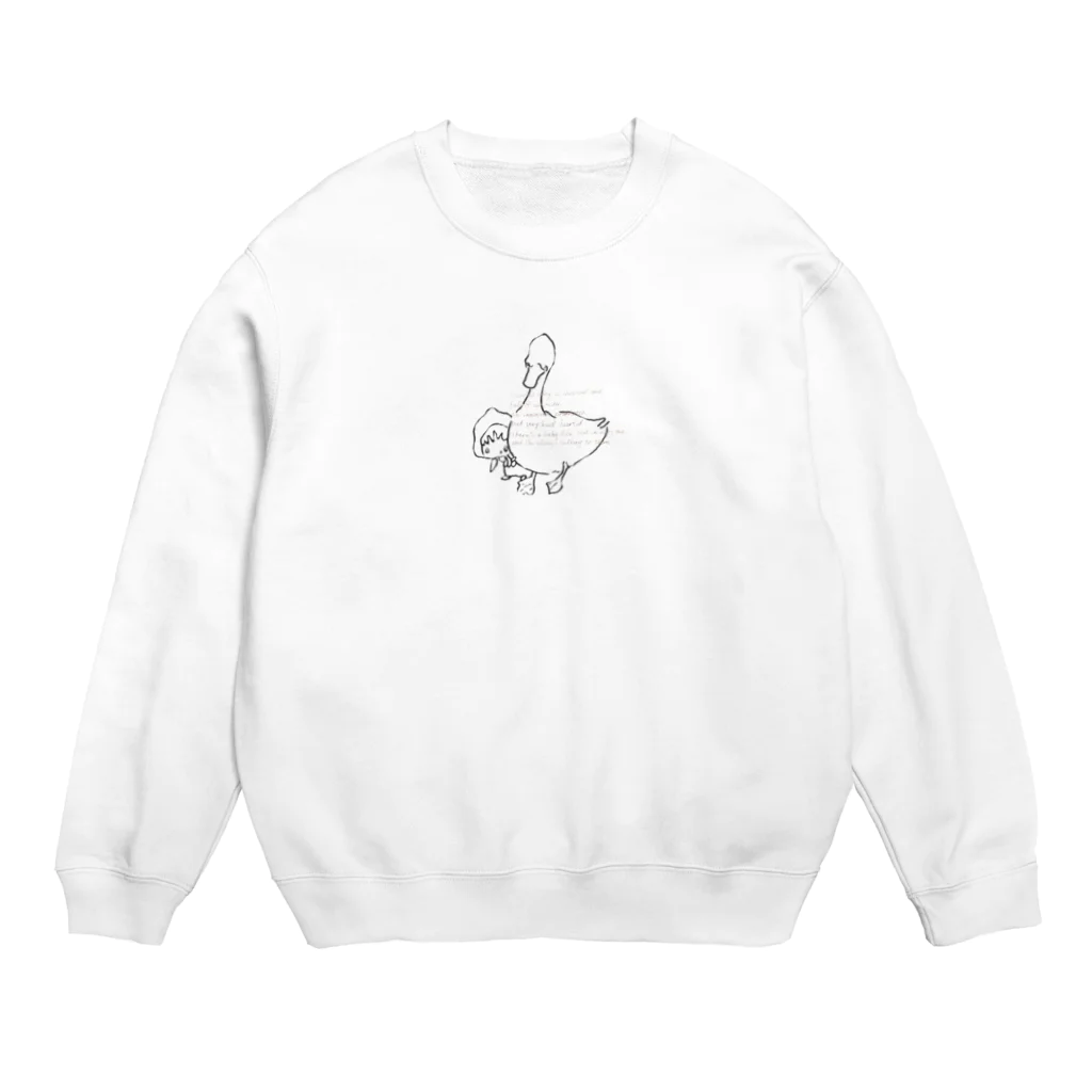 魔法の世界～ずきん～のずきんbabyと母さんアヒル Crew Neck Sweatshirt