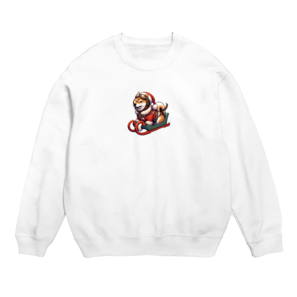 シバライダーロードの柴ライダーサンタ Crew Neck Sweatshirt