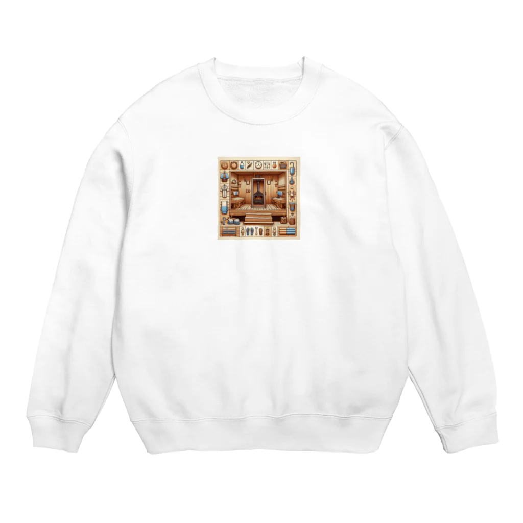 I am japanese(^▽^)/のサウナ Crew Neck Sweatshirt