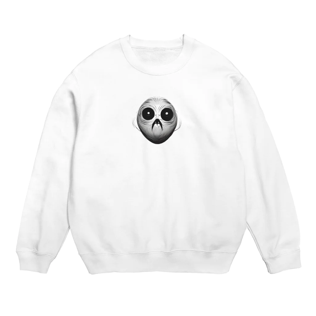 かわいい女の子とシュールな絵のケダマー Crew Neck Sweatshirt