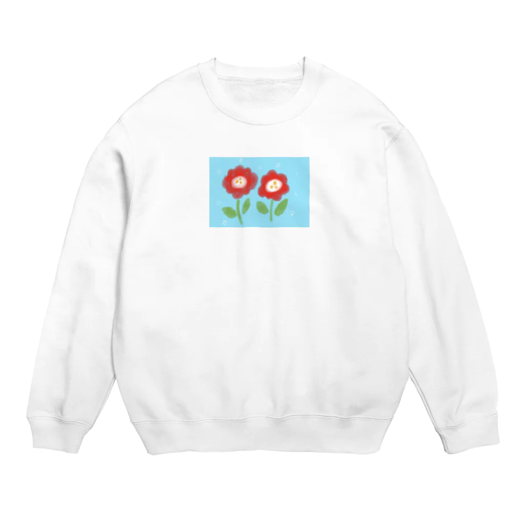 YAY(ヤイ)の赤いお花 Crew Neck Sweatshirt