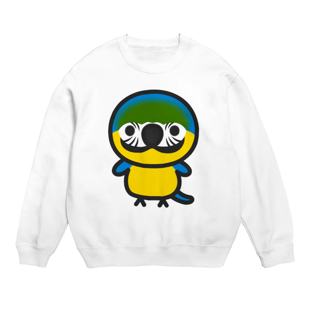 いんこ屋堂のルリコンゴウインコ Crew Neck Sweatshirt