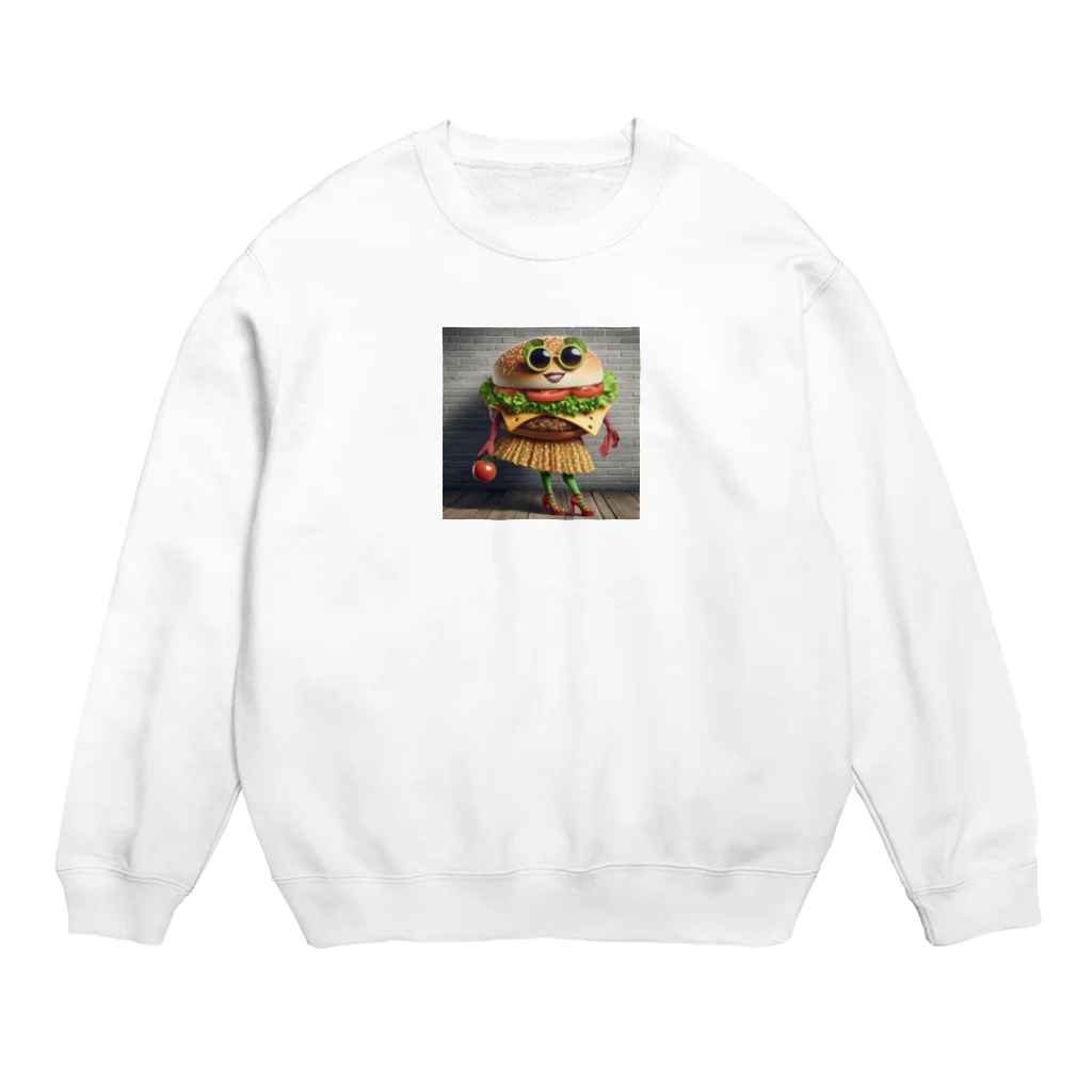 burgersのおしゃれハンバーガージェシー Crew Neck Sweatshirt