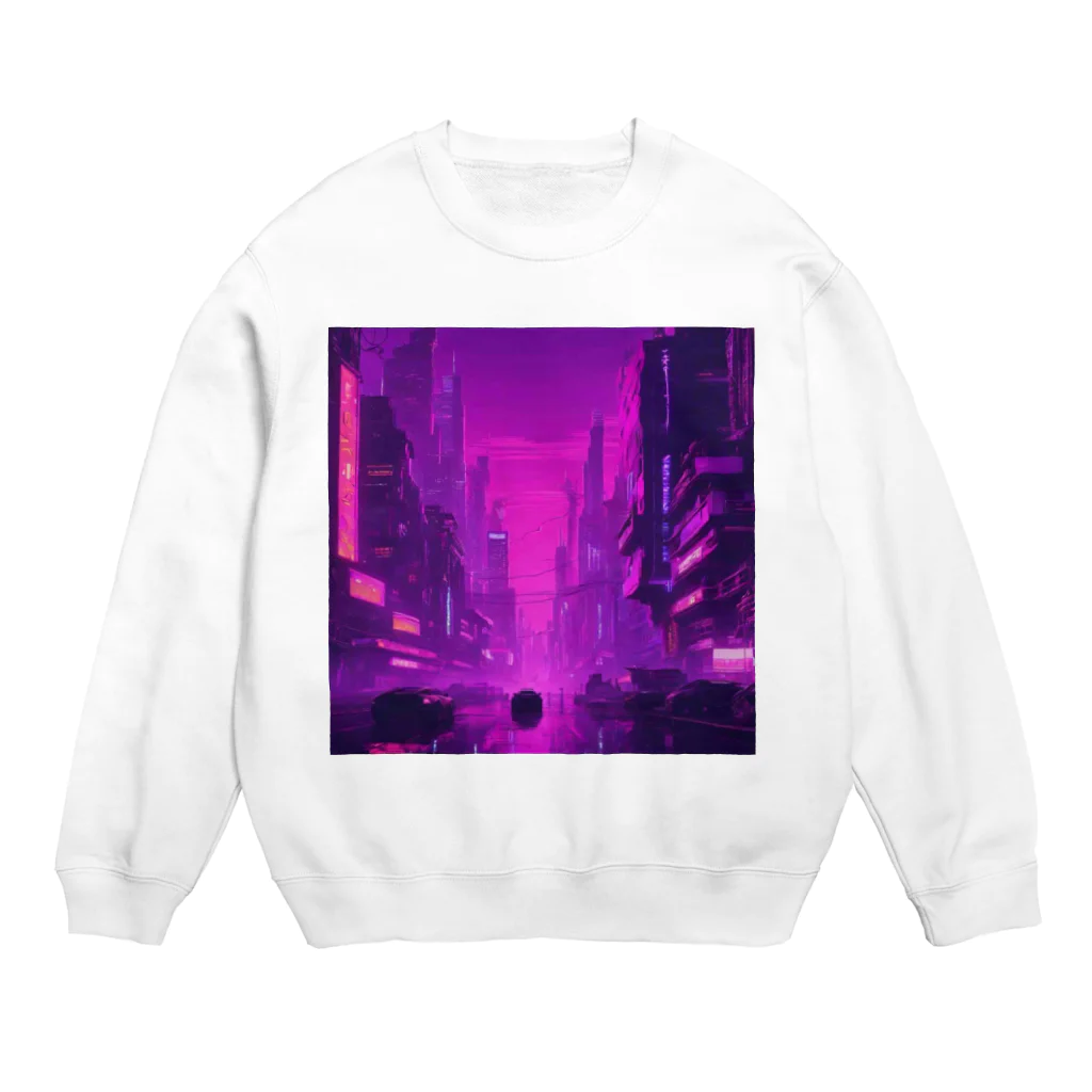 3tomo6's shopのpurple Crew Neck Sweatshirt