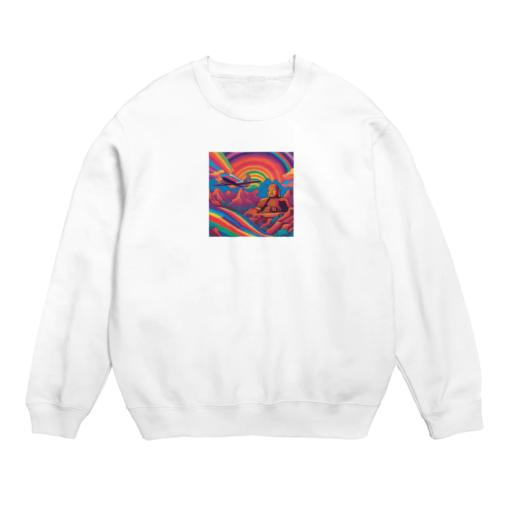 彩虎TigdolのPsychedelic history mix 3 Crew Neck Sweatshirt