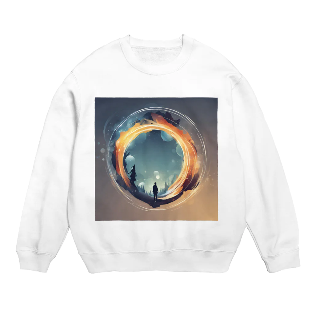 the blue seasonの時空の円環 Crew Neck Sweatshirt