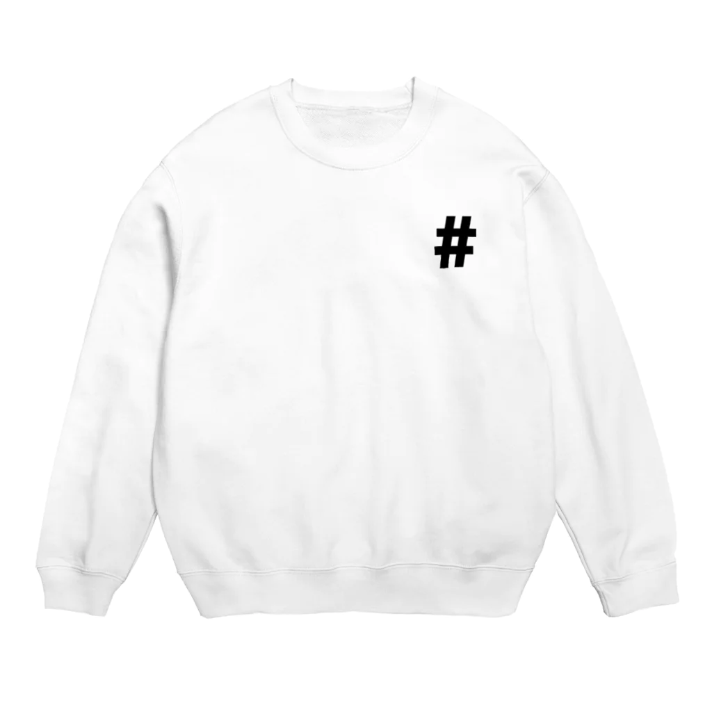 #(シャープ)の# Crew Neck Sweatshirt