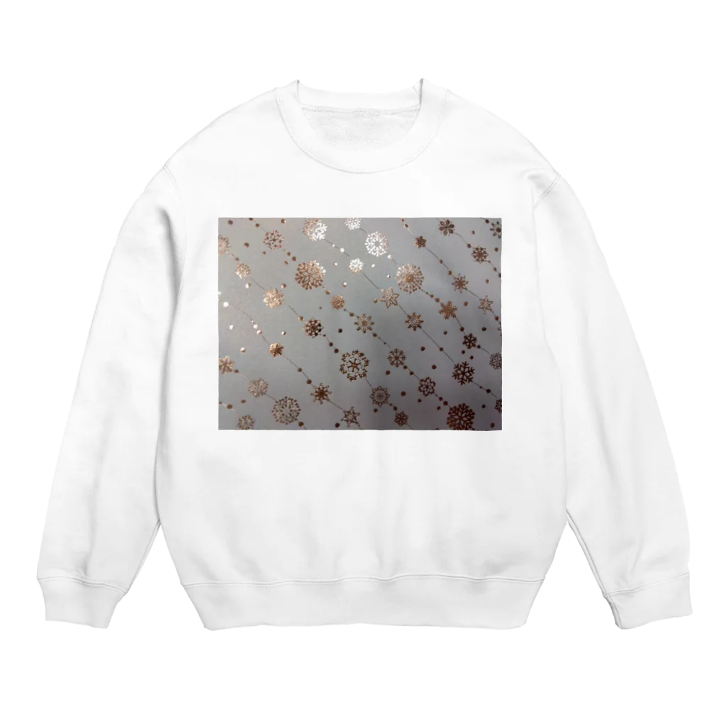 yurisacinの雪の結晶（ゴールド） Crew Neck Sweatshirt