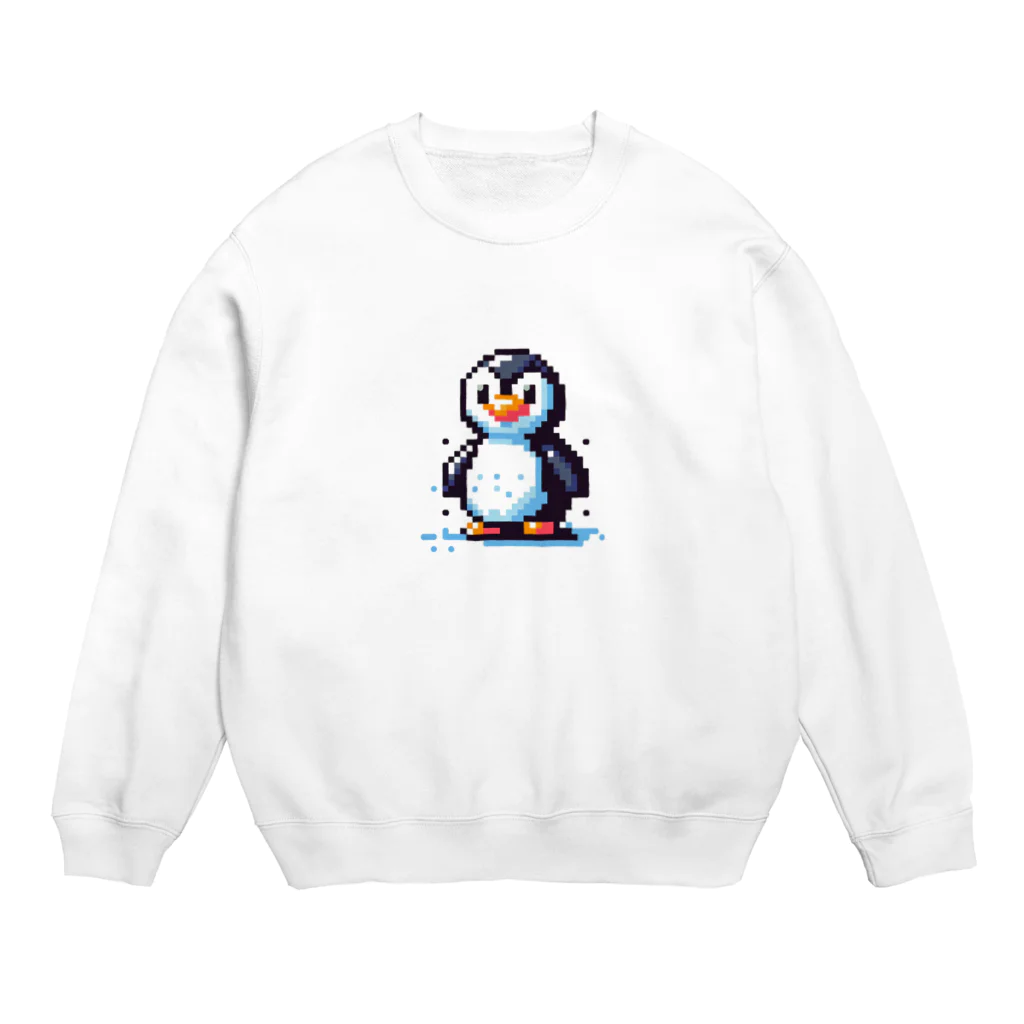 pixel屋さんのペンギンのpixelアート Crew Neck Sweatshirt