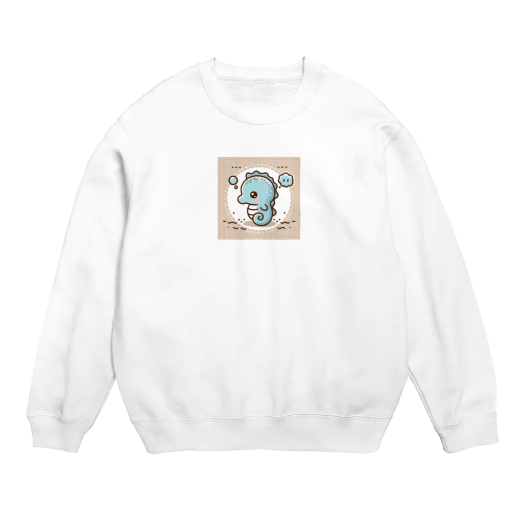 junji8000のかわいいタツノオトシゴ４ Crew Neck Sweatshirt