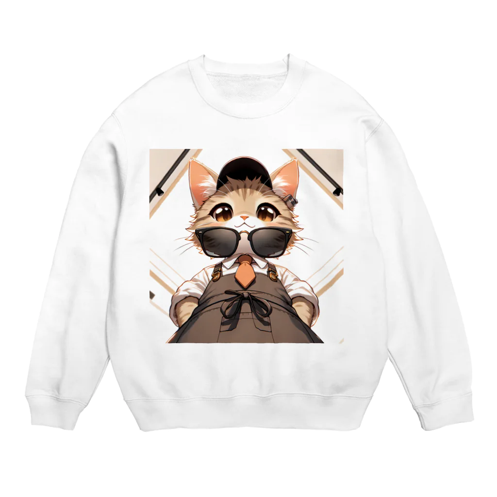 meow-sunniesのスマートニャンコ Crew Neck Sweatshirt