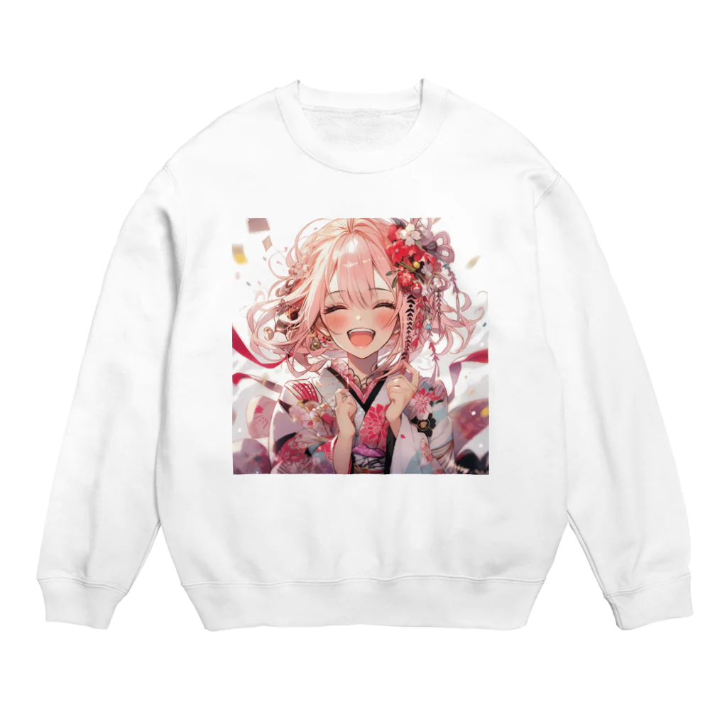 ぶーたんの笑顔の花開き Crew Neck Sweatshirt