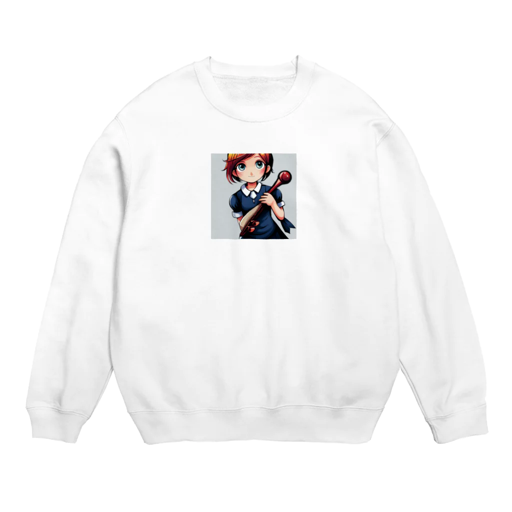 ほっこり絵音舎のオケ部入団希望の リンちゃん Crew Neck Sweatshirt