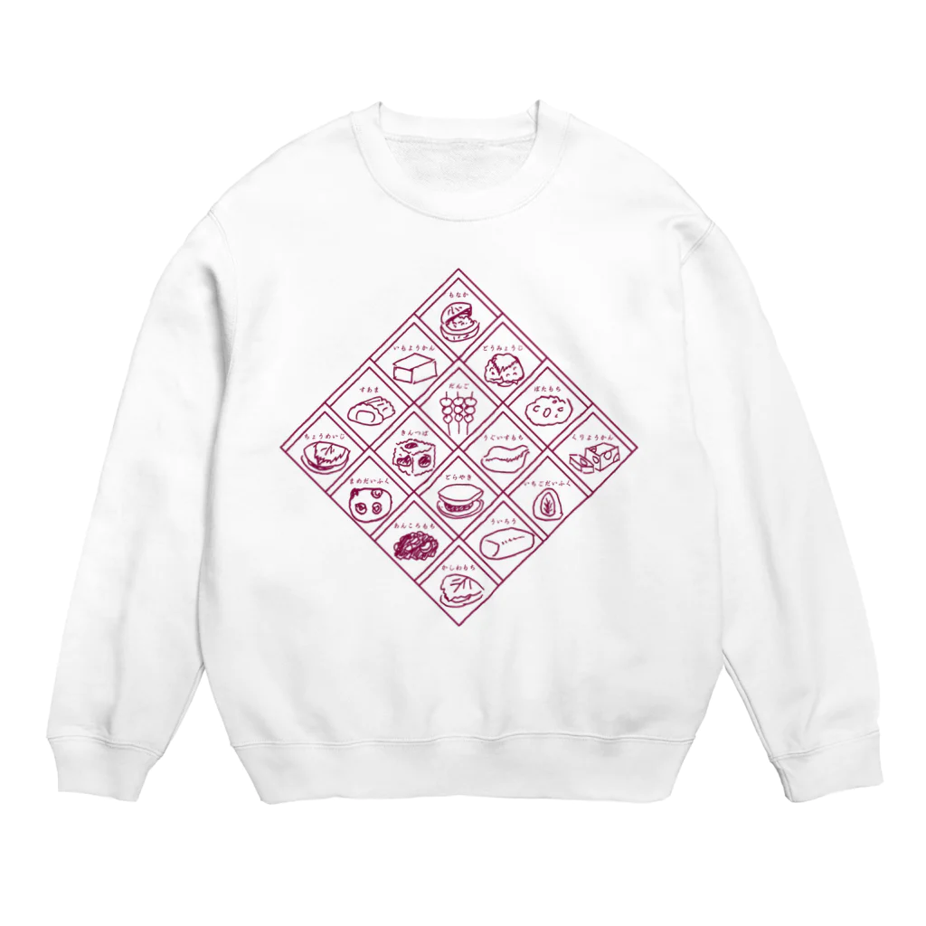 ANKO PRODUCTの和スイーツ井桁仕切 紫 Crew Neck Sweatshirt