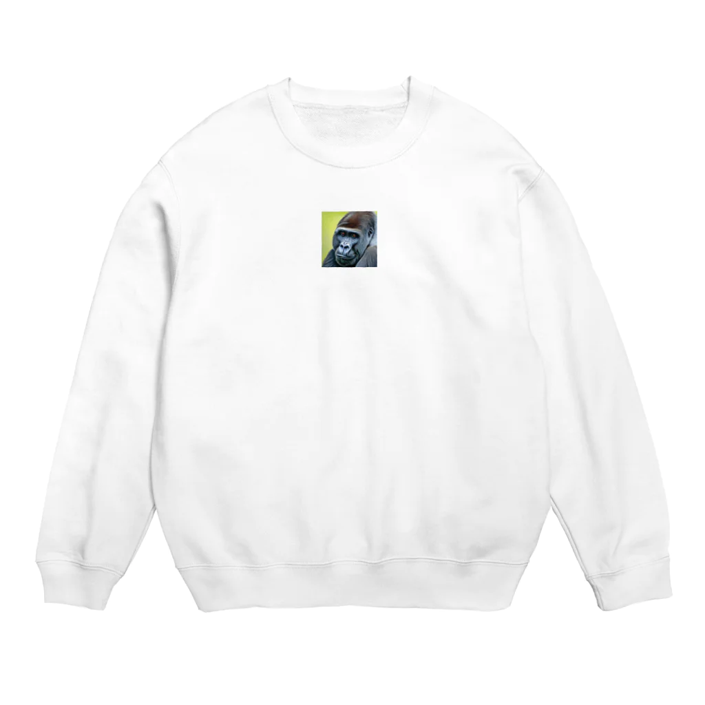 gabliel.の微笑むゴリラ Crew Neck Sweatshirt