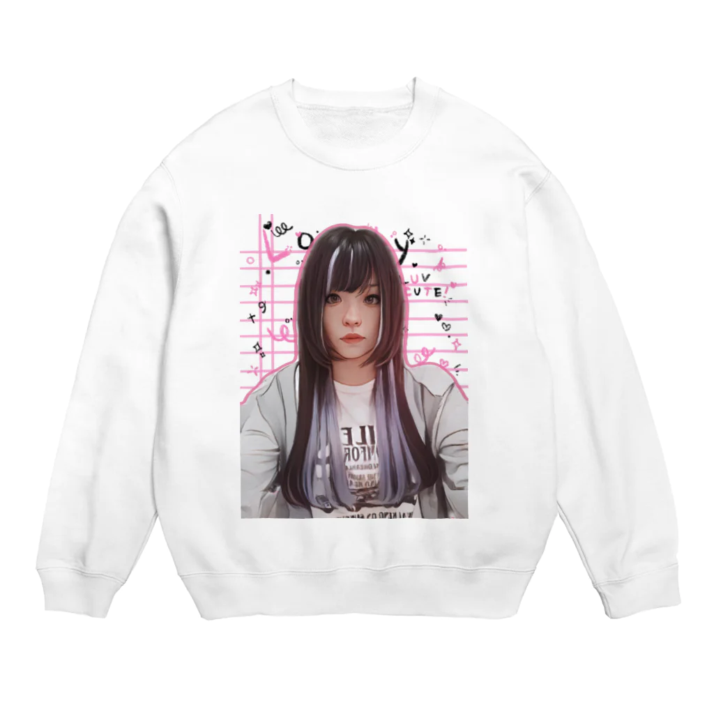 neko_28のスカイブルーの主 Crew Neck Sweatshirt