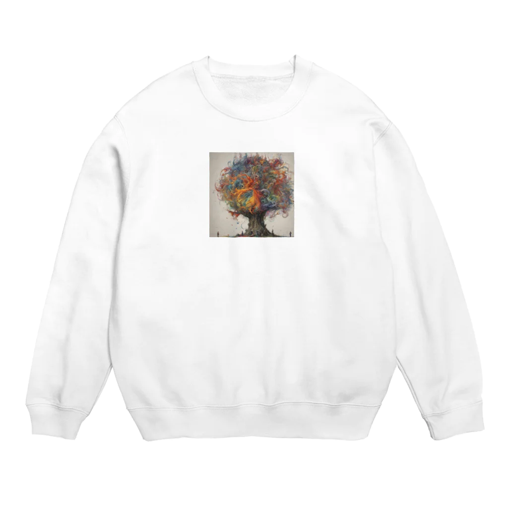 アートフュージョンの幻想の木のグッズ Crew Neck Sweatshirt